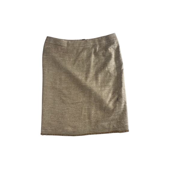 Escada Antique Gold Pencil Skirt – Size 42 EU = US 10 - Picture 1 of 4